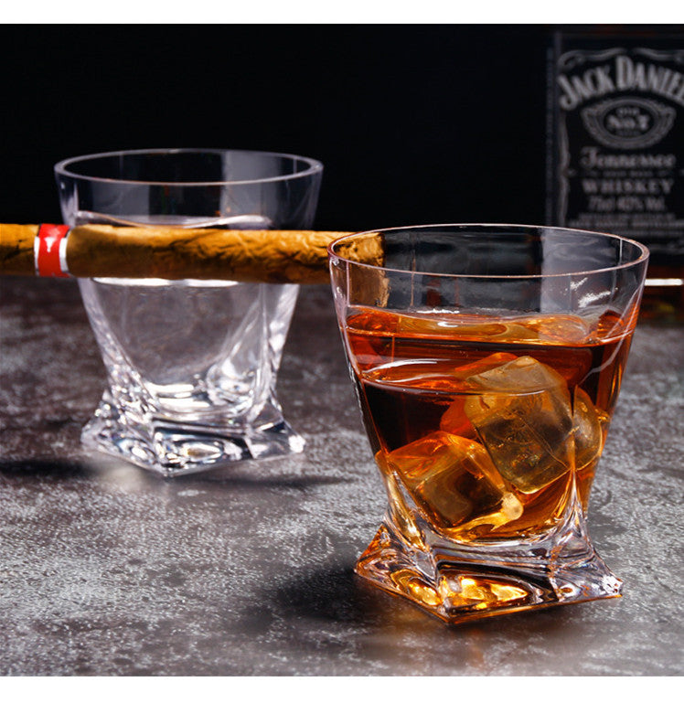 Shaped Cigar Cup Lead-Free Crystal Beer Mug