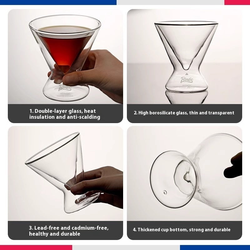 Double Glass Coffee Whisky and Cocktail Special Beverage Cup