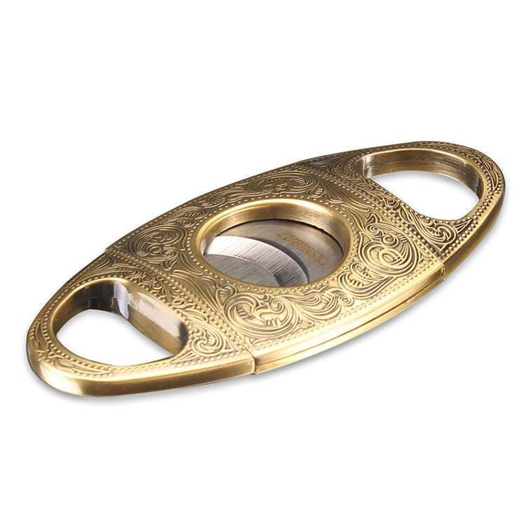 Creative 3D Relief Portable Leather Case For Cigar Scissors