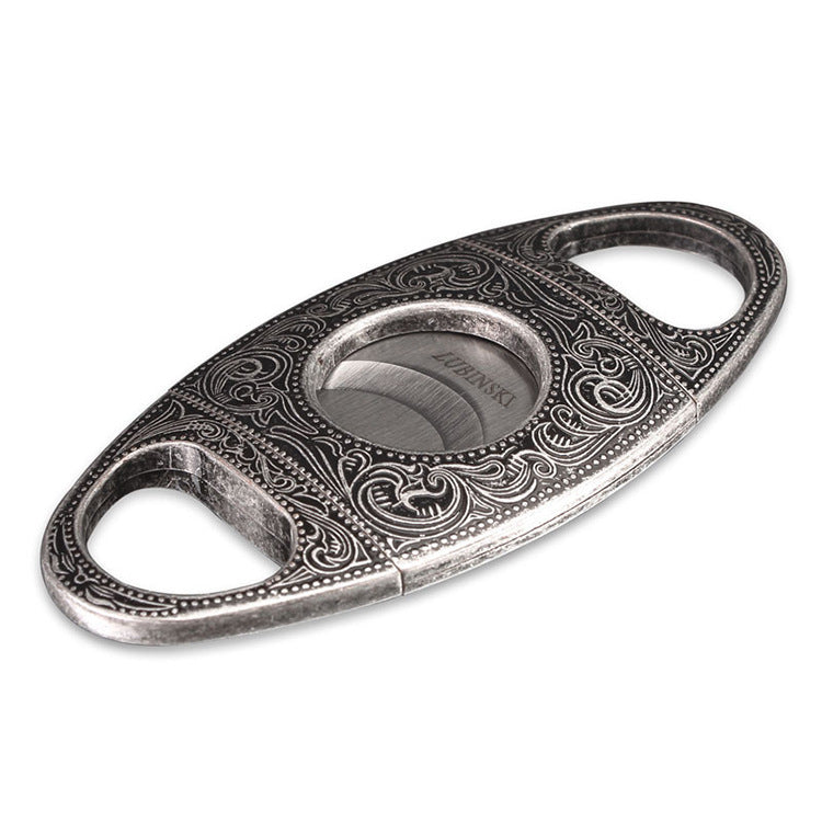 Creative 3D Relief Portable Leather Case For Cigar Scissors